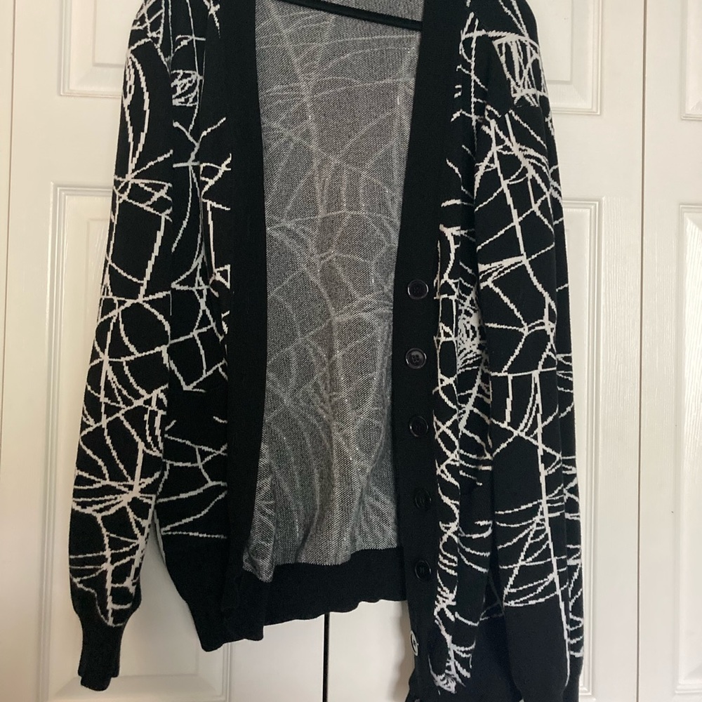 Foxblood spiderweb cardigan
